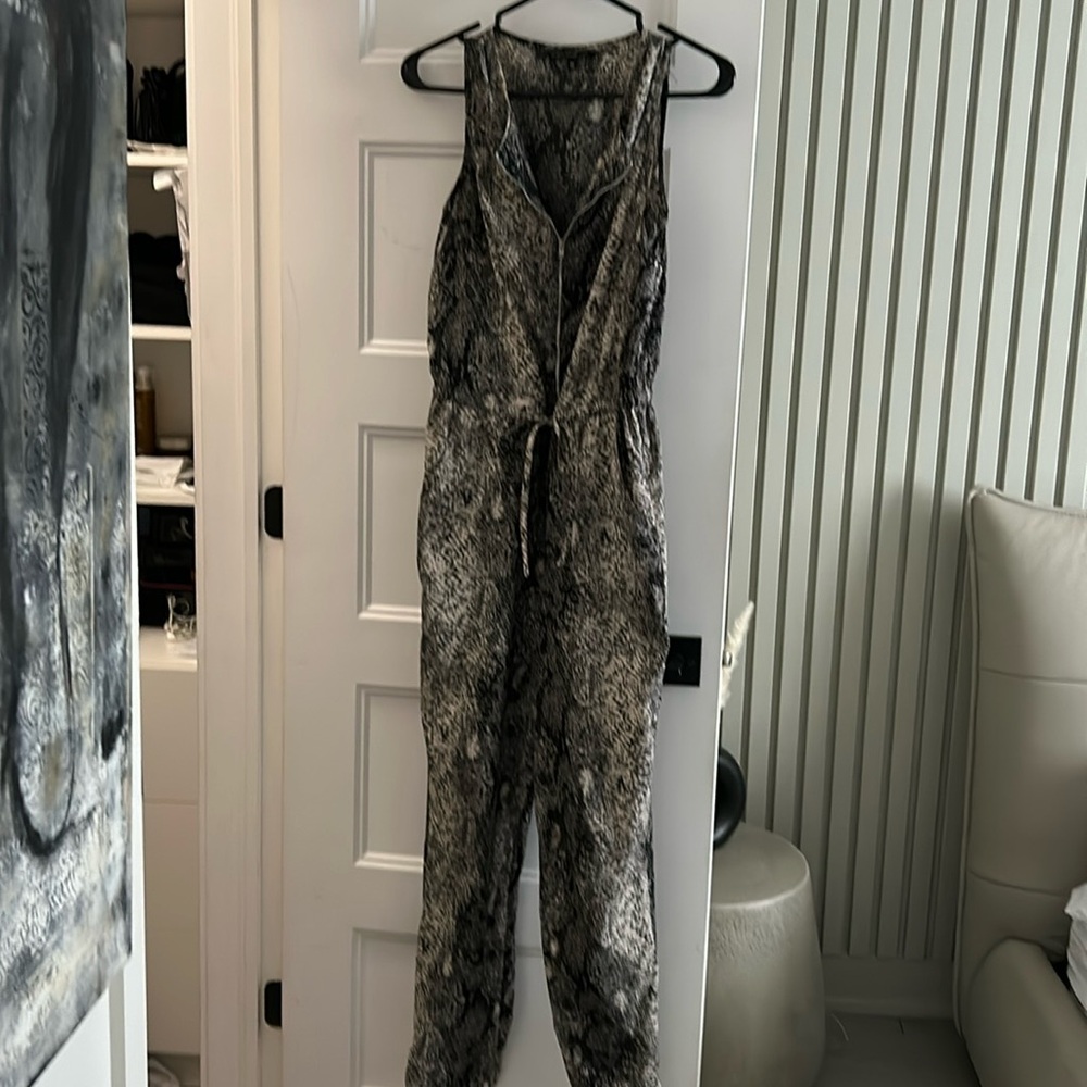 Snakeskin print jumpsuit fits xs/ small